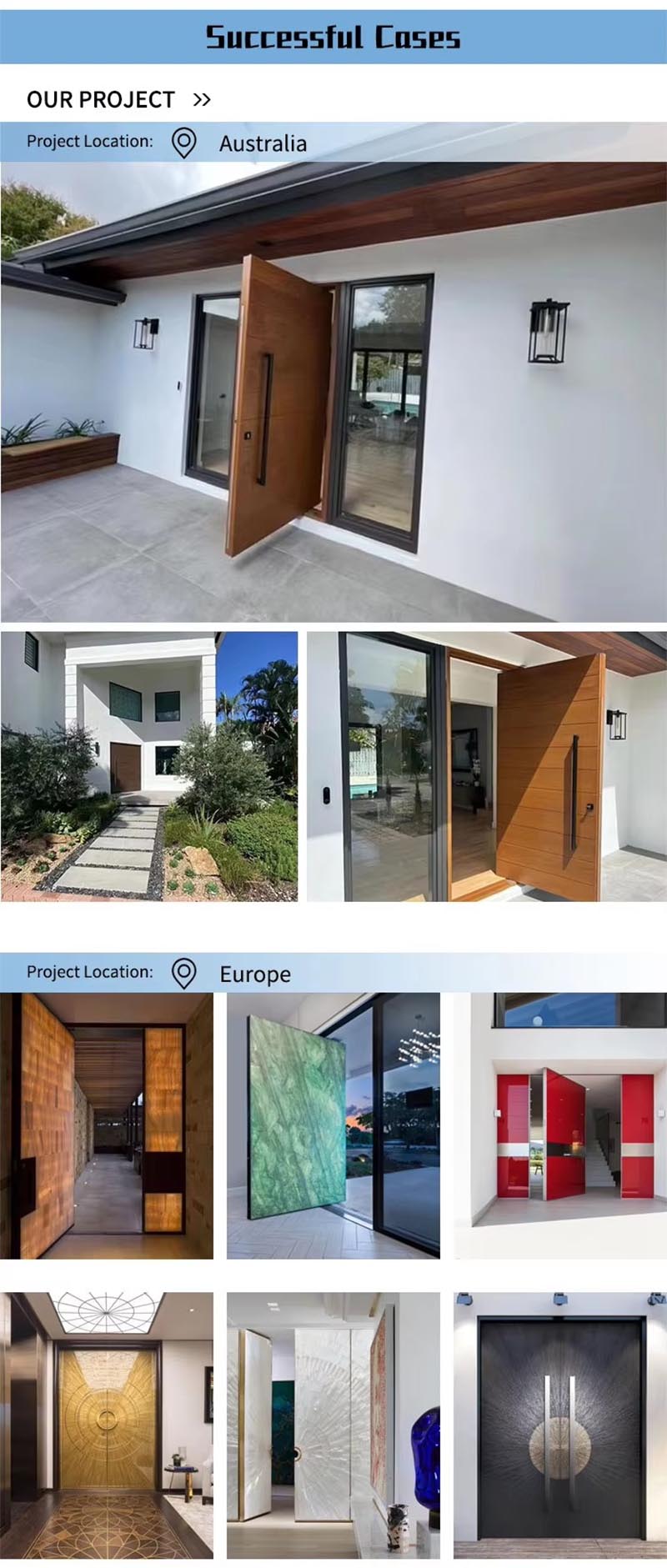 Modern Villa Aluminum Exterior Doors
